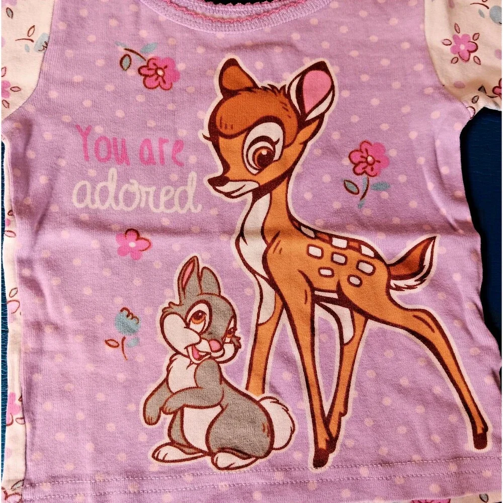 Shirt New Disney 18 months girls Bambi thumper Pink purple Baby